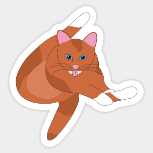 Cat bath time Sticker